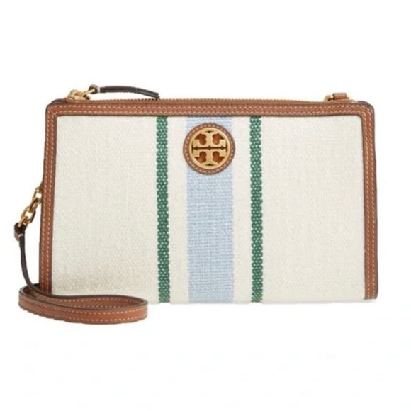 Tory Burch Carson Striped Crossbody Like New